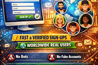 provide you with 500 real people website registrations and signups worldwide