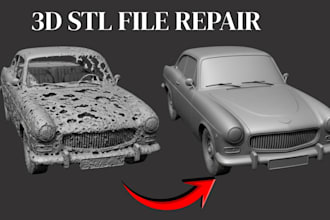 fix stl file redesign edit obj file fix model file modify for ready 3d printing