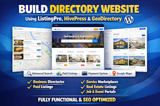 build directory website using listing pro hivepress wordpress geodirectory