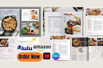 be your cook book writer, do cookbook formatting, cookbook design, cookbook