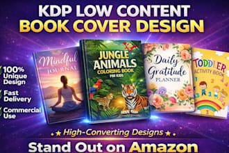 design amazon KDP low content book interior and professional covers