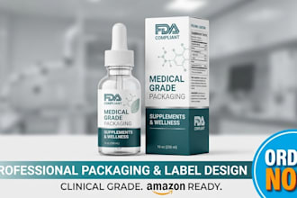 design fda compliant medical product labels and professional supplement packagin