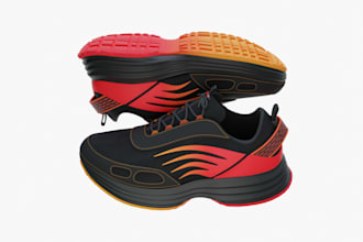 do 3d shoe, sneakers, slipper, boots and heels design