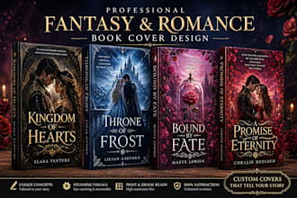 do gothic fantasy ebook cover design premium dark romance book cover design