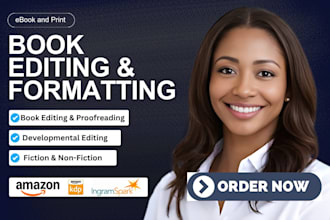 edit, format, and proofread your book for amazon KDP ebook and paperback