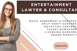 be your entertainment lawyer for contracts and lawsuits