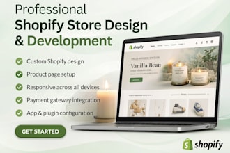 design and develop a shopify store