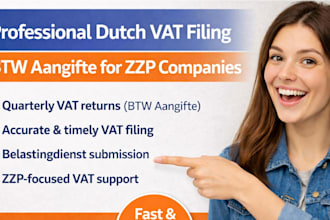 provide professional dutch vat btw aangifte filing servicefor zzp companies bv