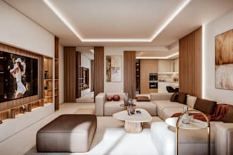 refresh home interior design,basement layout,3d luxury apartment,bedroom render