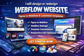 design redesign webflow website figma to webflow customize webflow template