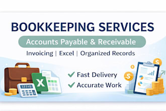 do bookkeeping, accounts payable receivable and invoicing