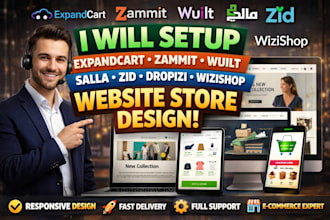 create expandcart zammit wuilt salla zid dropizi wizishop website store design