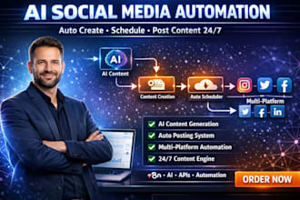 n8n makecom zapier social media automation system content auto posting rss feed