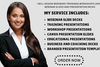 design webinars trainings workshops canva webinar slides and presentation decks