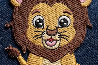 logo embroidery digitizing, 3d puff, convert to dst, pes, jef in 1hrs