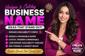 create unique  and short business name  company name domain name web app name