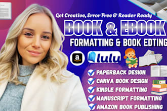 book formatting for amazon KDP, amazon KDP book publishing,