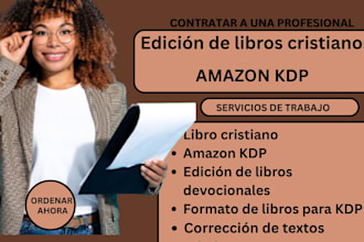 editar, formatear y corregir novelas cristianas y libros devocionales para amazo