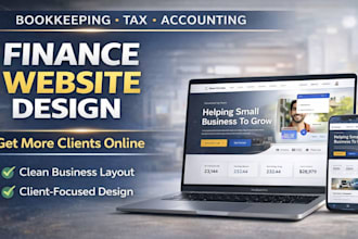 design bookkeeping website tax website accounting website finance website
