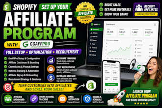 set up shopify affiliate program with goaffpro and affiliate recruitment