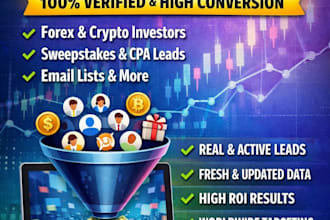 targeted forex leads, crypto leads, and investor email lists