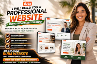 build you a professional website using duda website builder