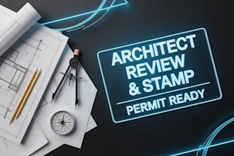 review and stamp architectural drawings as a licensed architect