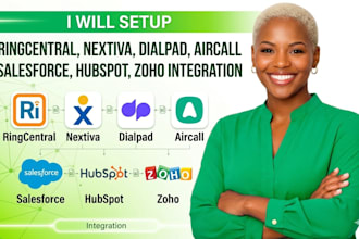 setup ringcentral nextiva dialpad aircall salesforce hubspot zoho integration