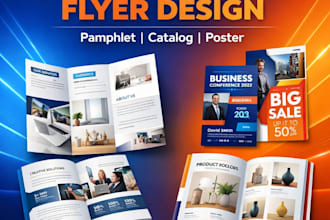 design professional brochure pamphlet flyer catalog poster design