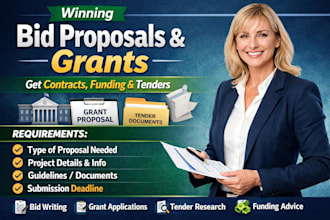 write UK tenders, bid proposals, and research funding