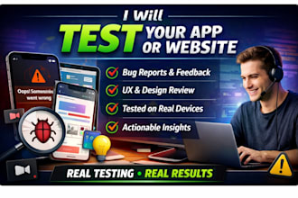 do app testing and website testing ,qa,i phone, ipad ,and android user testing
