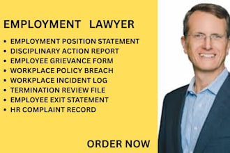 handle workplace issues, employment disputes, and wrongful dismissal cases