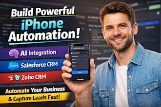 build apple shortcuts ios automation with API ai salesforce zoho crm integration