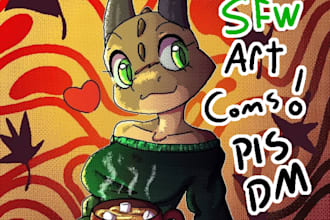 draw sfw furry character illustrations