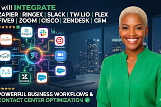integrate zapier ringex slack twilio flex API quo zoom phone cisco zendesk crm