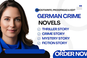 ghostwrite a gripping german crime fiction novel mystery thriller story writer