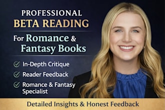 beta read and critique your manuscript and provide feedback