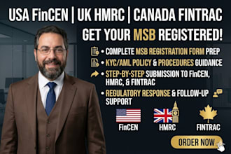 do msb registration for USA fincen, UK hmrc, and canada fintrac