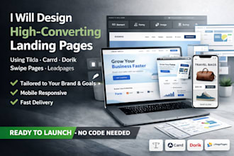 design responsive landing pages with tilda carrd dorik swipe pages leadpages