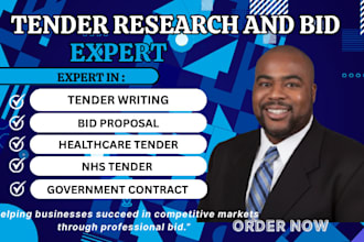 write wining UK healthcare, social care, or cleaning tender bids