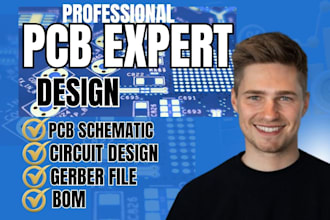 do pcb circuit design schematic pcb assembly and create gerber files