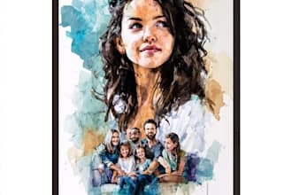 create amazing portrait watercolor portrait