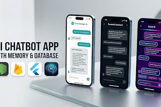 develop an ai mobile chatbot app with memory and database