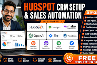 integrate hubspot klaviyo make openai jira wordpress