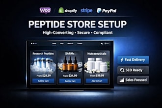 build fda compliant peptide research peptide website for sales woocommerce web