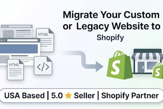 migrate your custom or legacy website to shopify ecommerce store