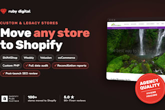 migrate your custom or legacy ecommerce store to shopify or shopify plus