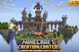 build minecraft builder, minecraft map, lobby, server, castle, spawn for game