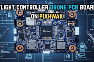design flight controller custom esc drone pcb board on pixhwak stm32 arduino