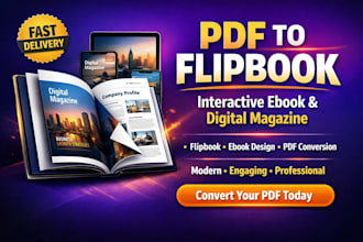 convert PDF to flipbook, ebook design interactive digital flipbook